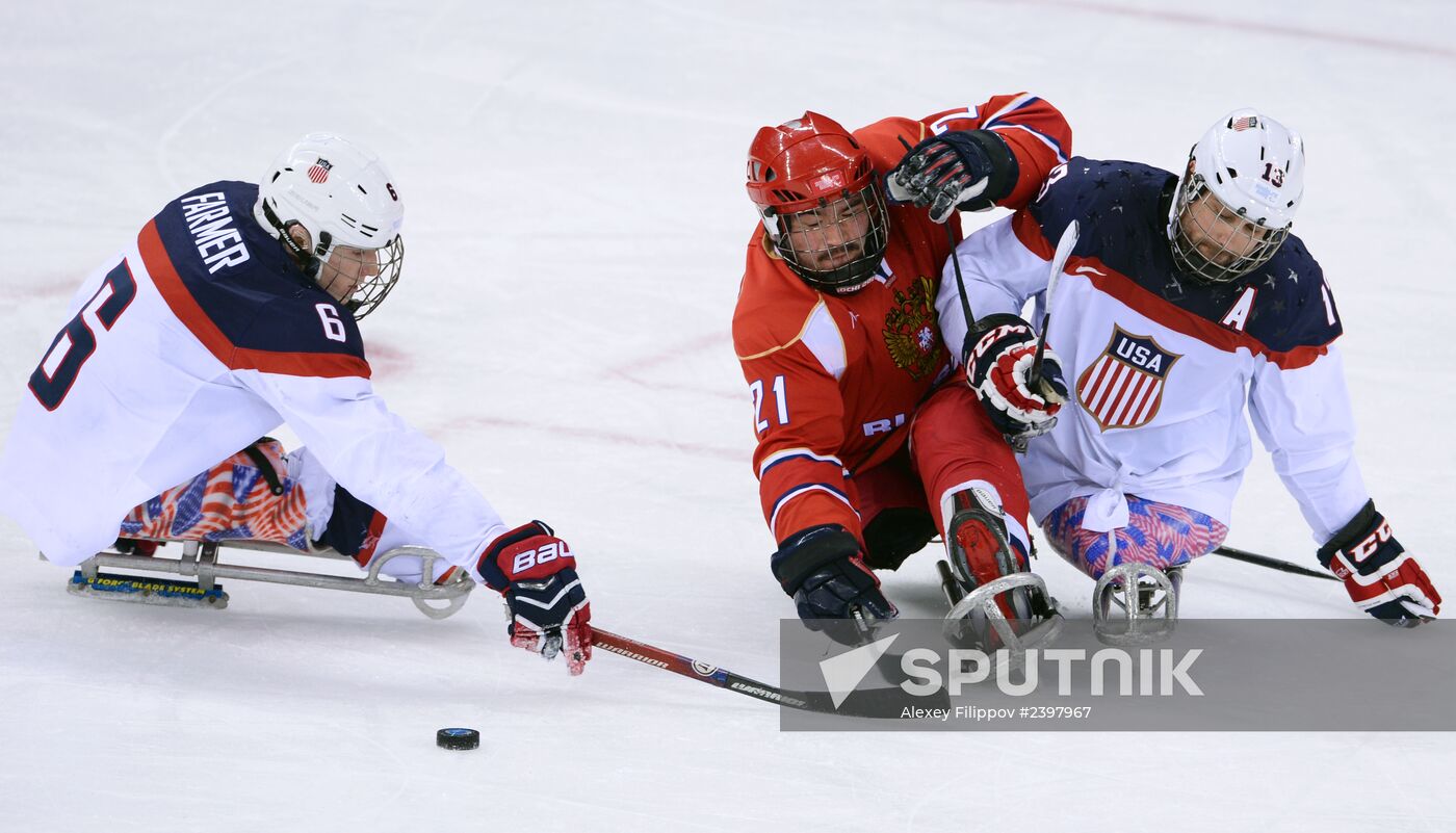 2014 Winter Paralympics. Ice sledge hockey. Finals