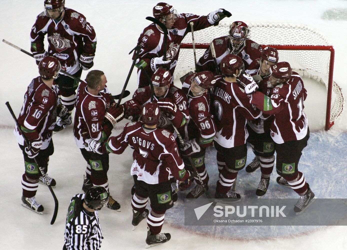 Ice hockey. KHL. Dinamo Riga vs. Donbass