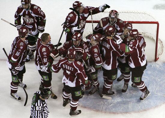 Ice hockey. KHL. Dinamo Riga vs. Donbass
