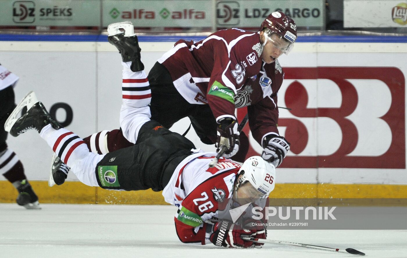 Ice hockey. KHL. Dinamo Riga vs. Donbass