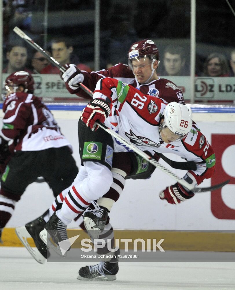 Ice hockey. KHL. Dinamo Riga vs. Donbass
