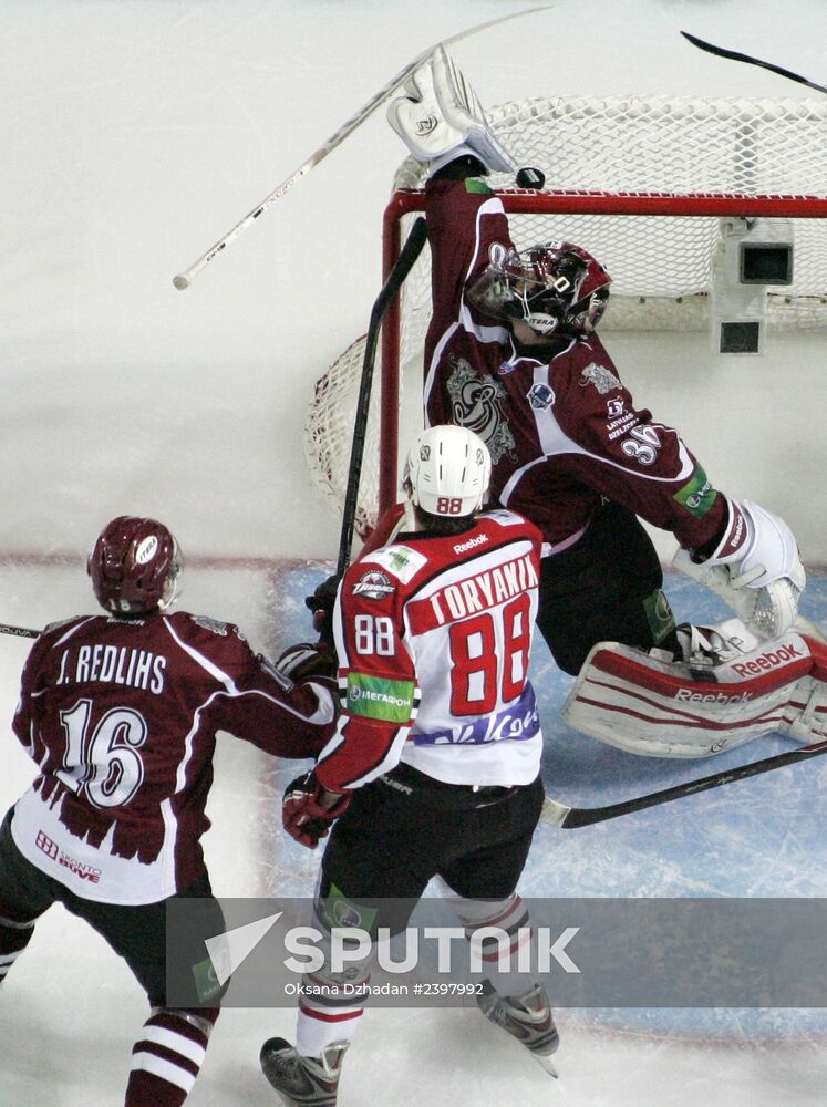 Ice hockey. KHL. Dinamo Riga vs. Donbass