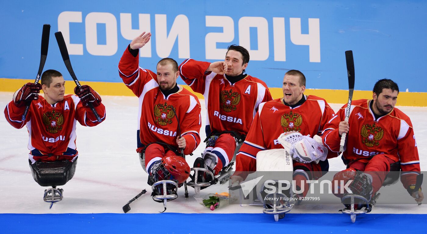 2014 Winter Paralympics. Ice sledge hockey. Finals