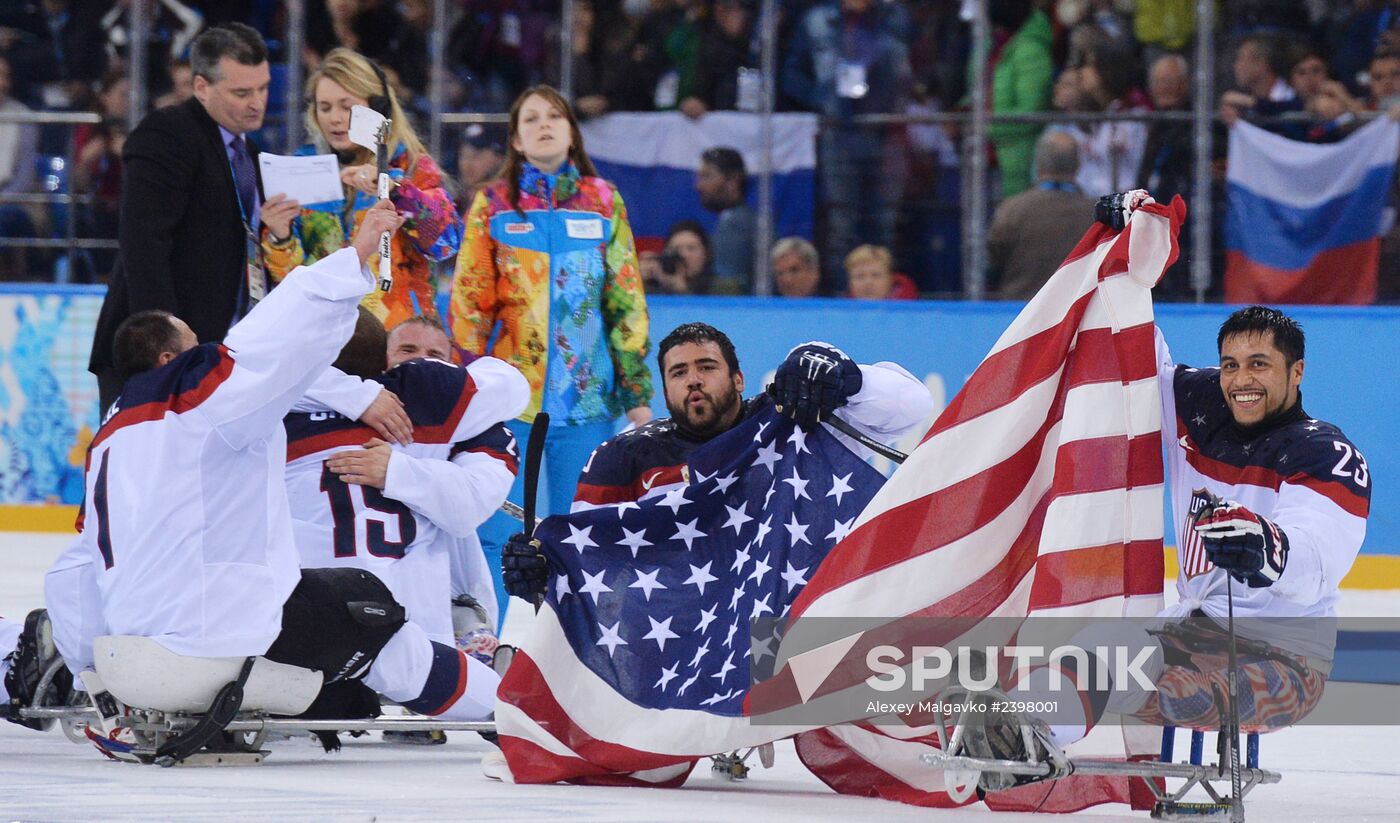 2014 Winter Paralympics. Ice sledge hockey. Finals