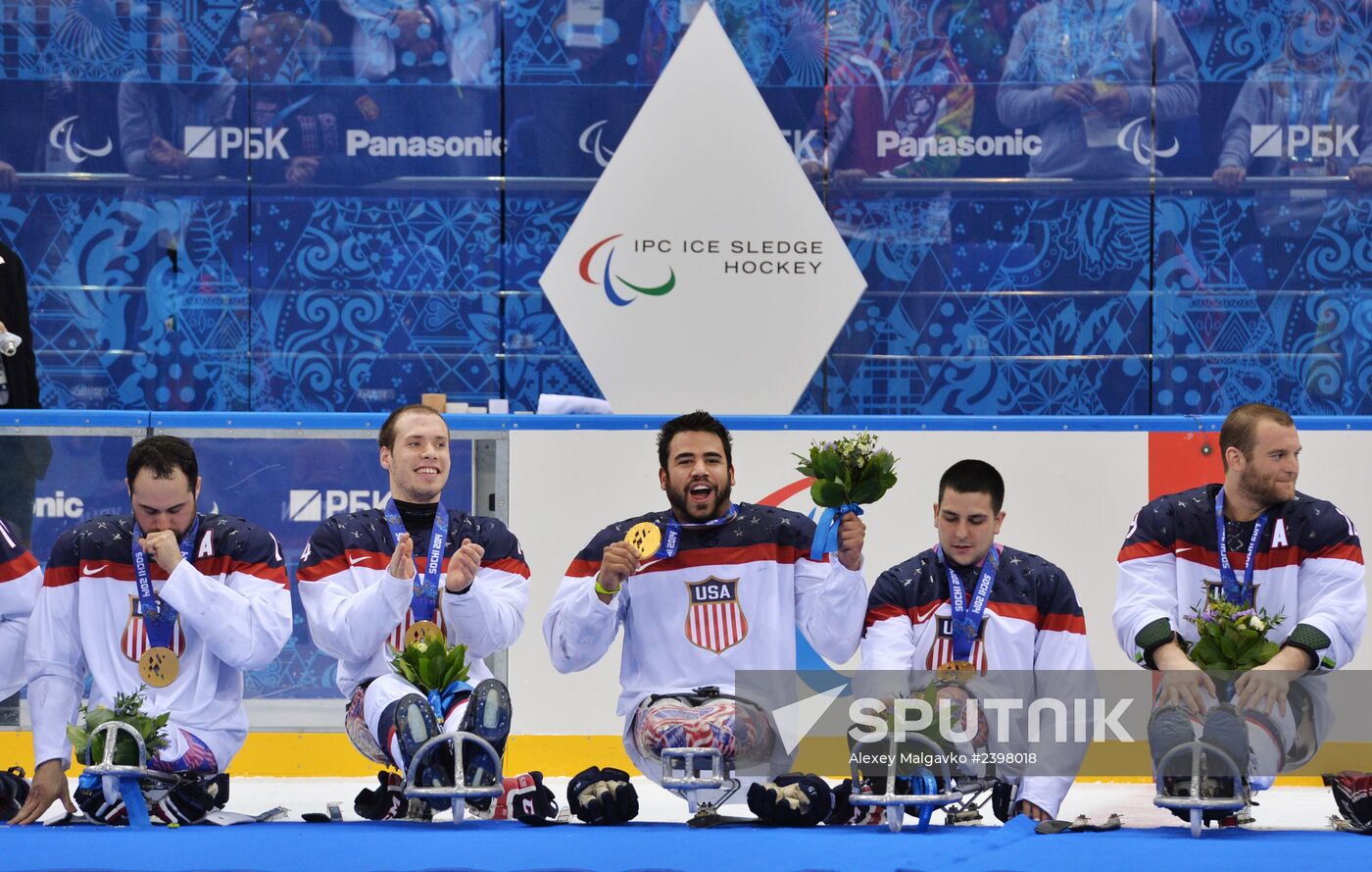 2014 Winter Paralympics. Ice sledge hockey. Finals