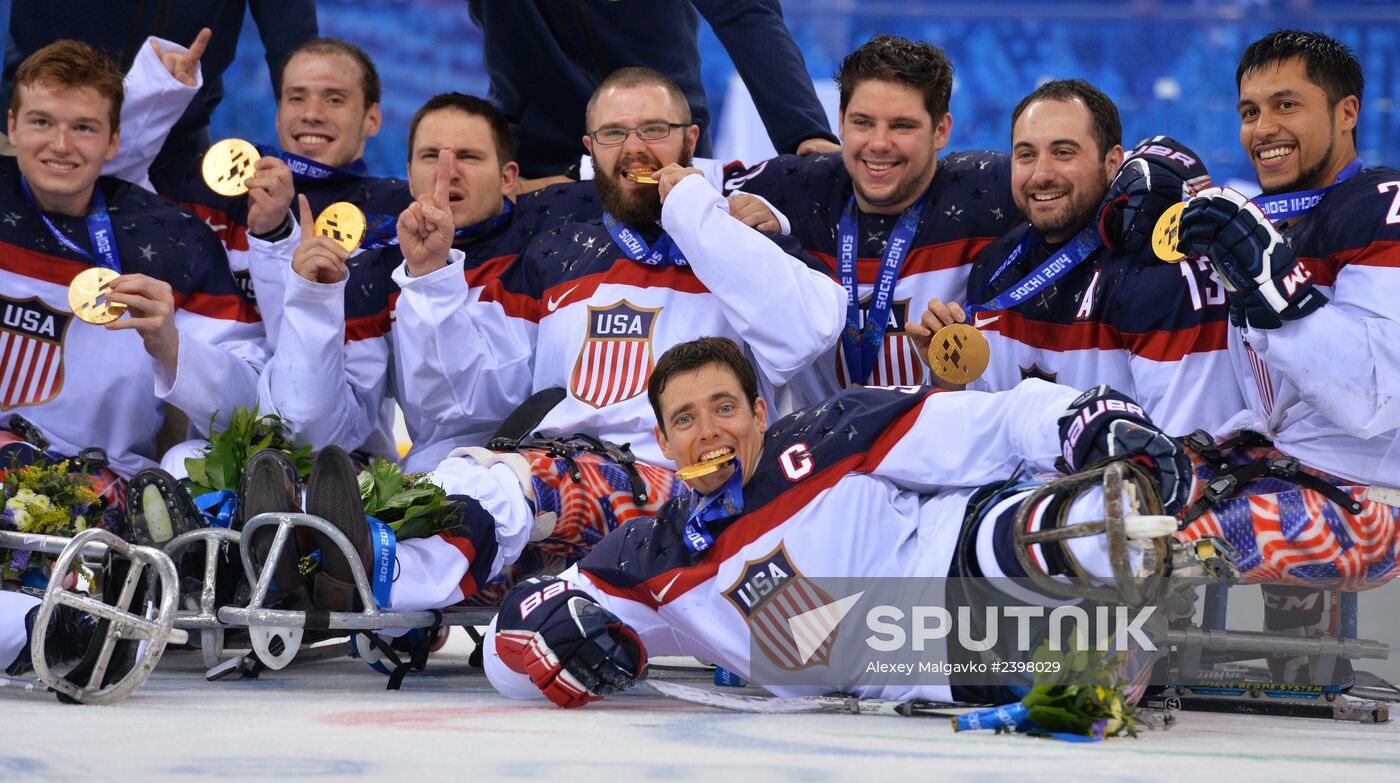 2014 Winter Paralympics. Ice sledge hockey. Finals