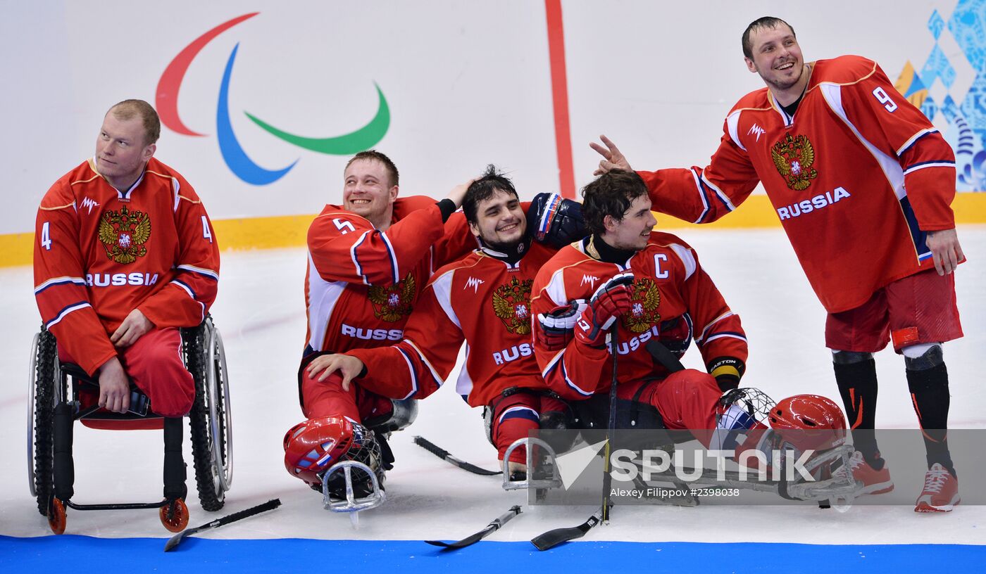 2014 Winter Paralympics. Ice sledge hockey. Finals