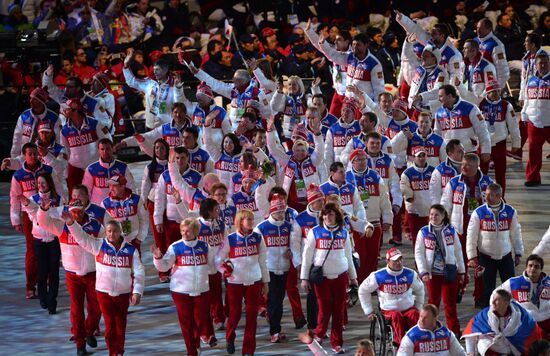 Closing ceremony of the Sochi 2014 Winter Paralympic Games