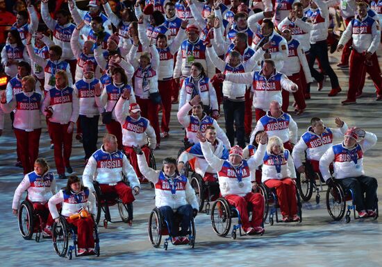 Closing ceremony of the Sochi 2014 Winter Paralympic Games