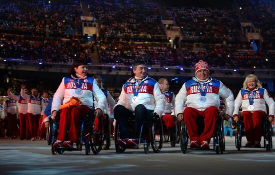 Closing ceremony of the Sochi 2014 Winter Paralympic Games