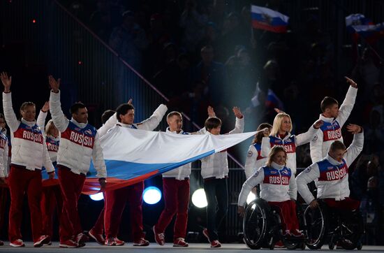 Closing ceremony of the Sochi 2014 Winter Paralympic Games