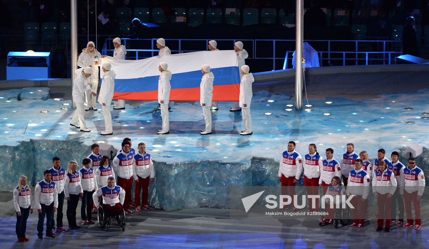 Closing ceremony of the Sochi 2014 Winter Paralympic Games