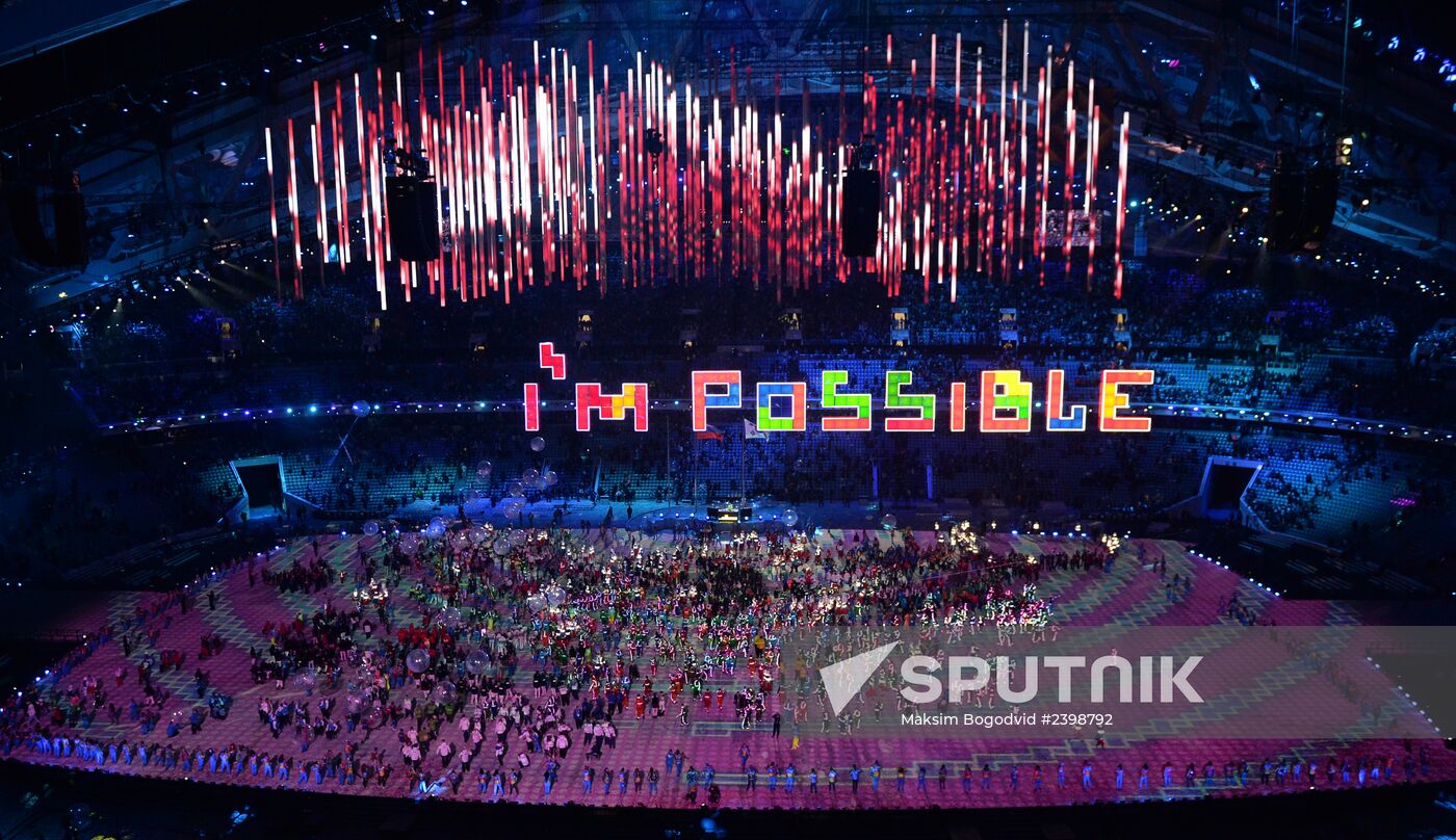 Closing ceremony of the Sochi 2014 Winter Paralympic Games