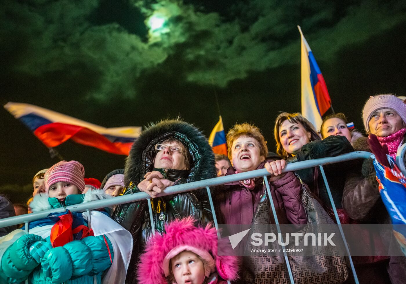 In downtown Simferopol after voting in referendum on status of Crimea
