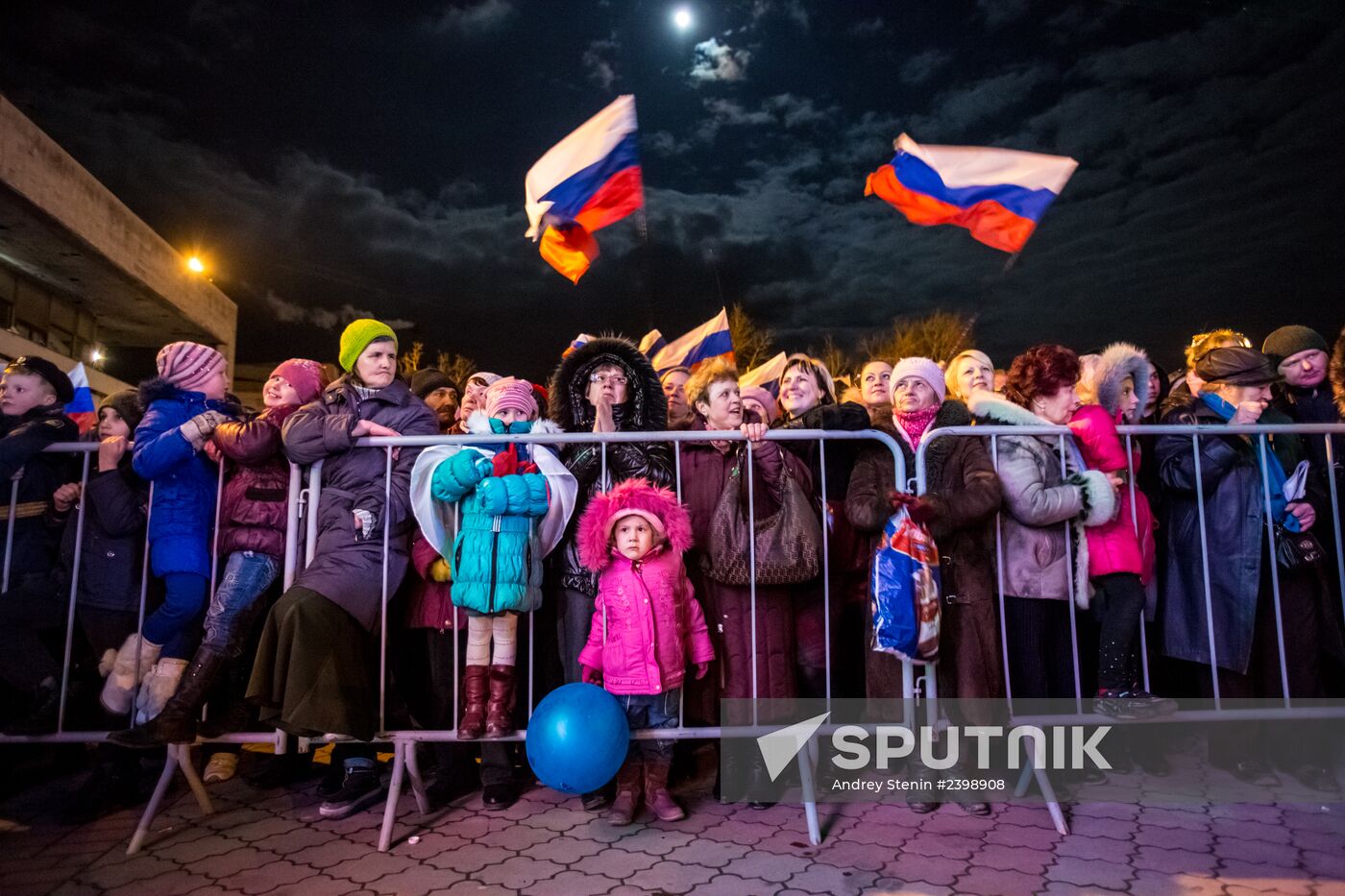 In downtown Simferopol after voting in referendum on status of Crimea