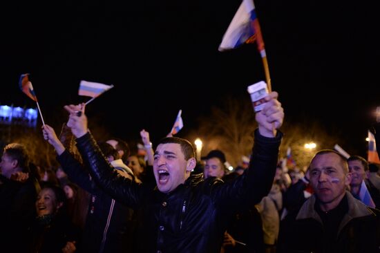 In Sevastopol after voting in referendum on status of Crimea