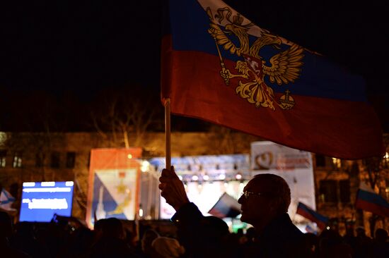 In Sevastopol after voting in referendum on status of Crimea