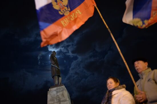 In Sevastopol after voting in referendum on status of Crimea