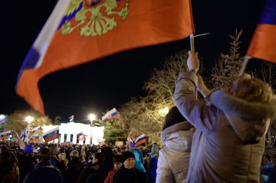 In Sevastopol after voting in referendum on status of Crimea