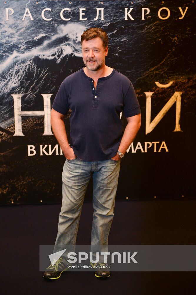 News conference and photocall with Russell Crowe