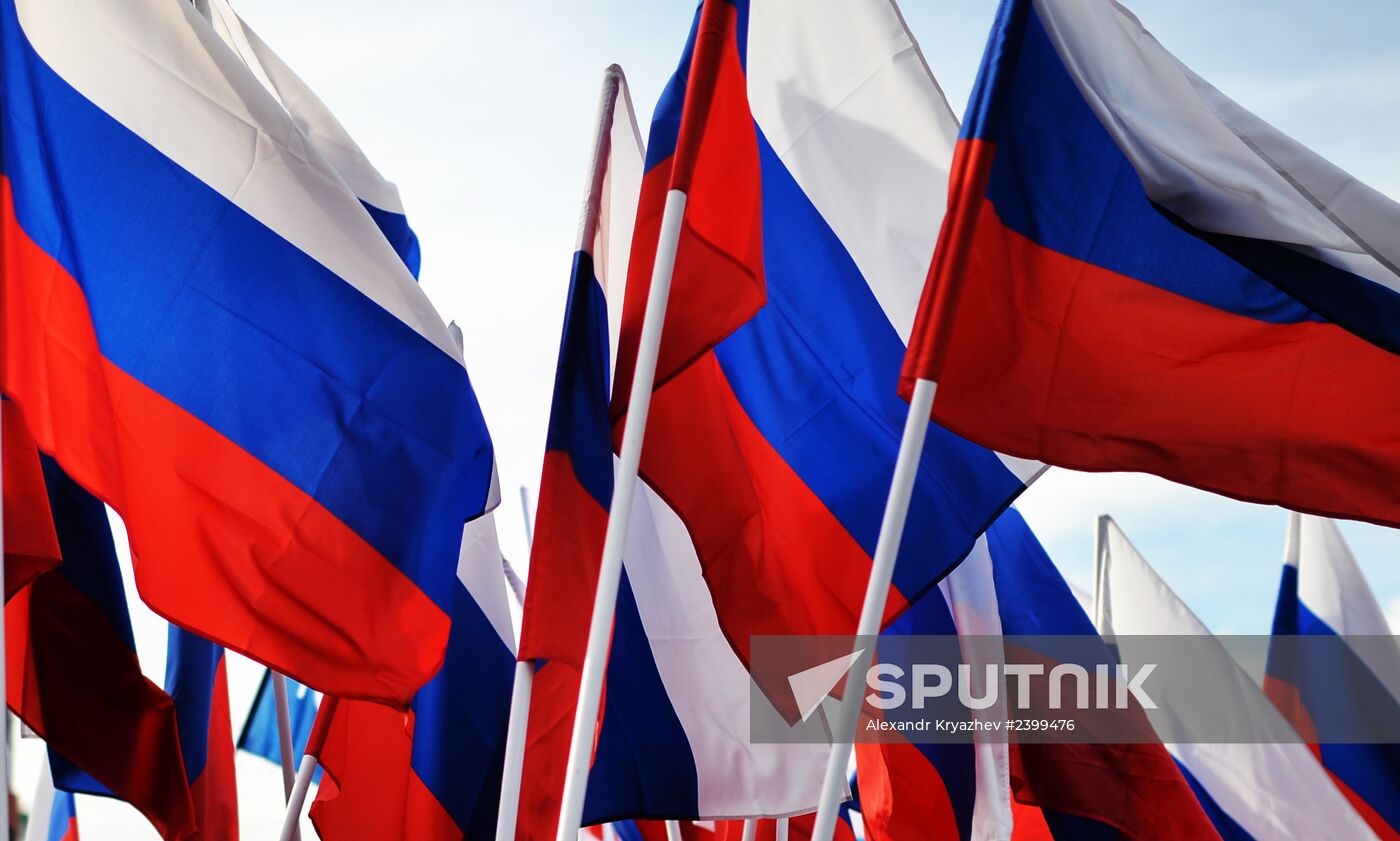 Rallies across Russia in support of Crimea