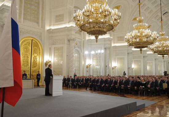 Vladimir Putin's statement on Crimea's integration with Russia