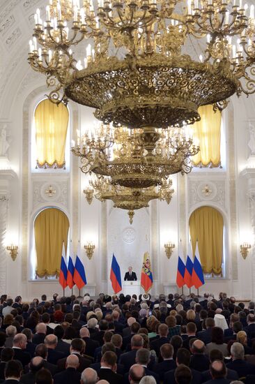 Vladimir Putin's statement on Crimea's integration with Russia
