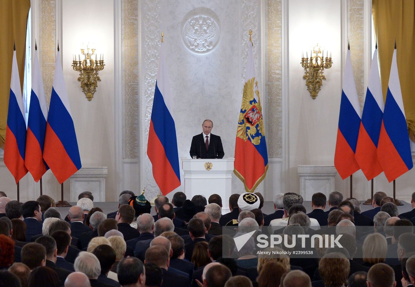 Vladimir Putin's statement on Crimea's integration with Russia