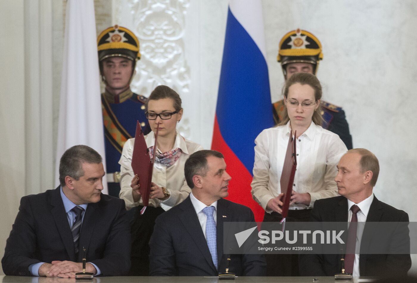 Signing Russian Federation-Crimea Treaty on Crimea's integration with Russia and formation of new jurisdictions in Russian Federation