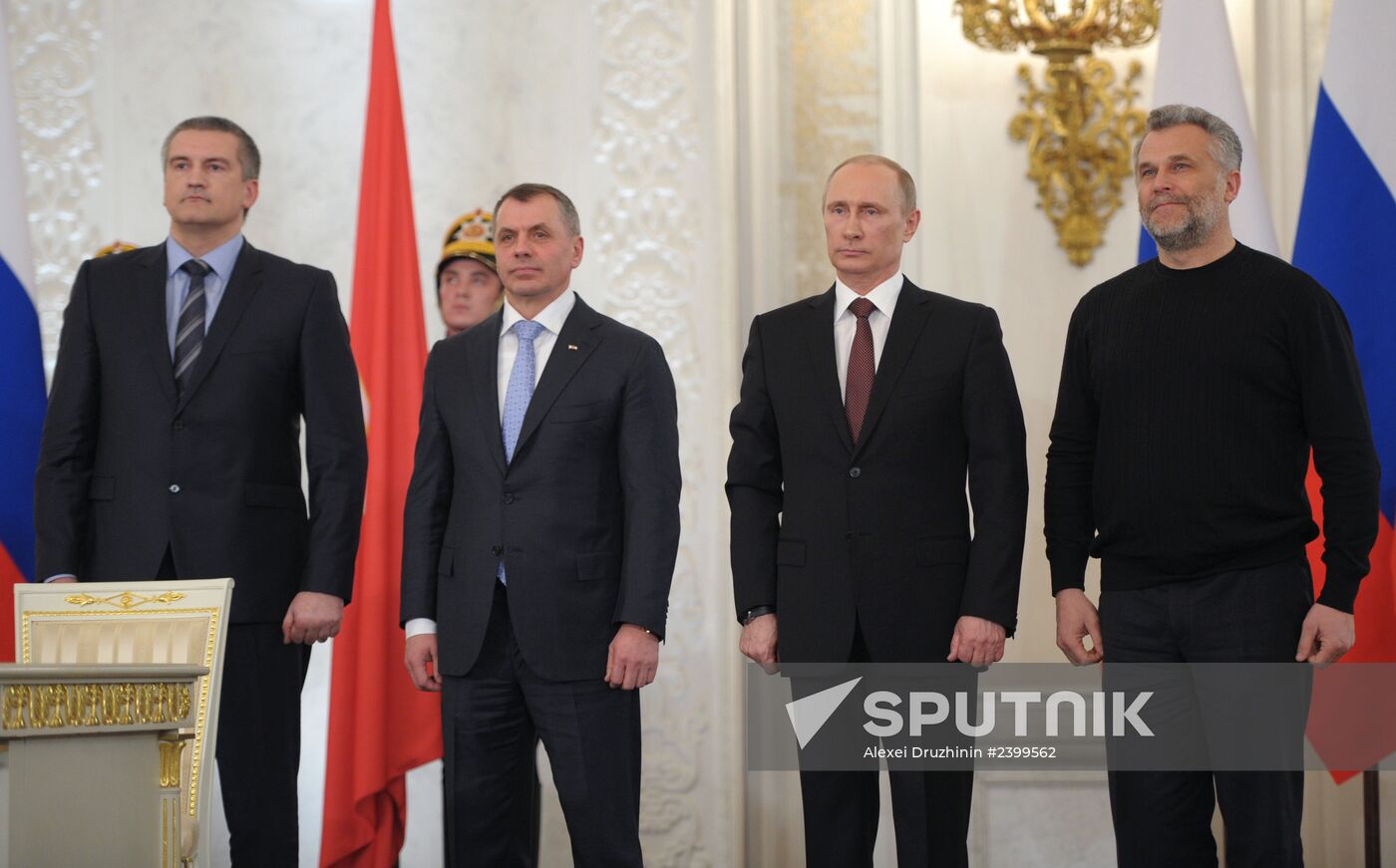 Signing Russian Federation-Crimea Treaty on Crimea's integration with Russia and formation of new jurisdictions in Russian Federation