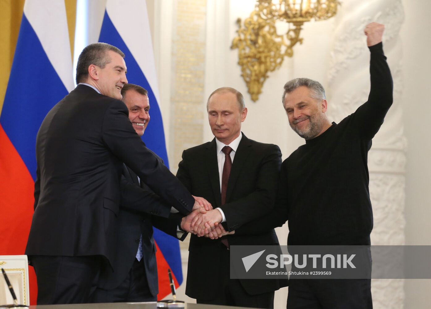 Signing Russian Federation-Crimea Treaty on Crimea's integration with Russia and formation of new jurisdictions in Russian Federation