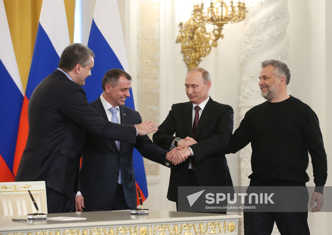 Signing Russian Federation-Crimea Treaty on Crimea's integration with Russia and formation of new jurisdictions in Russian Federation