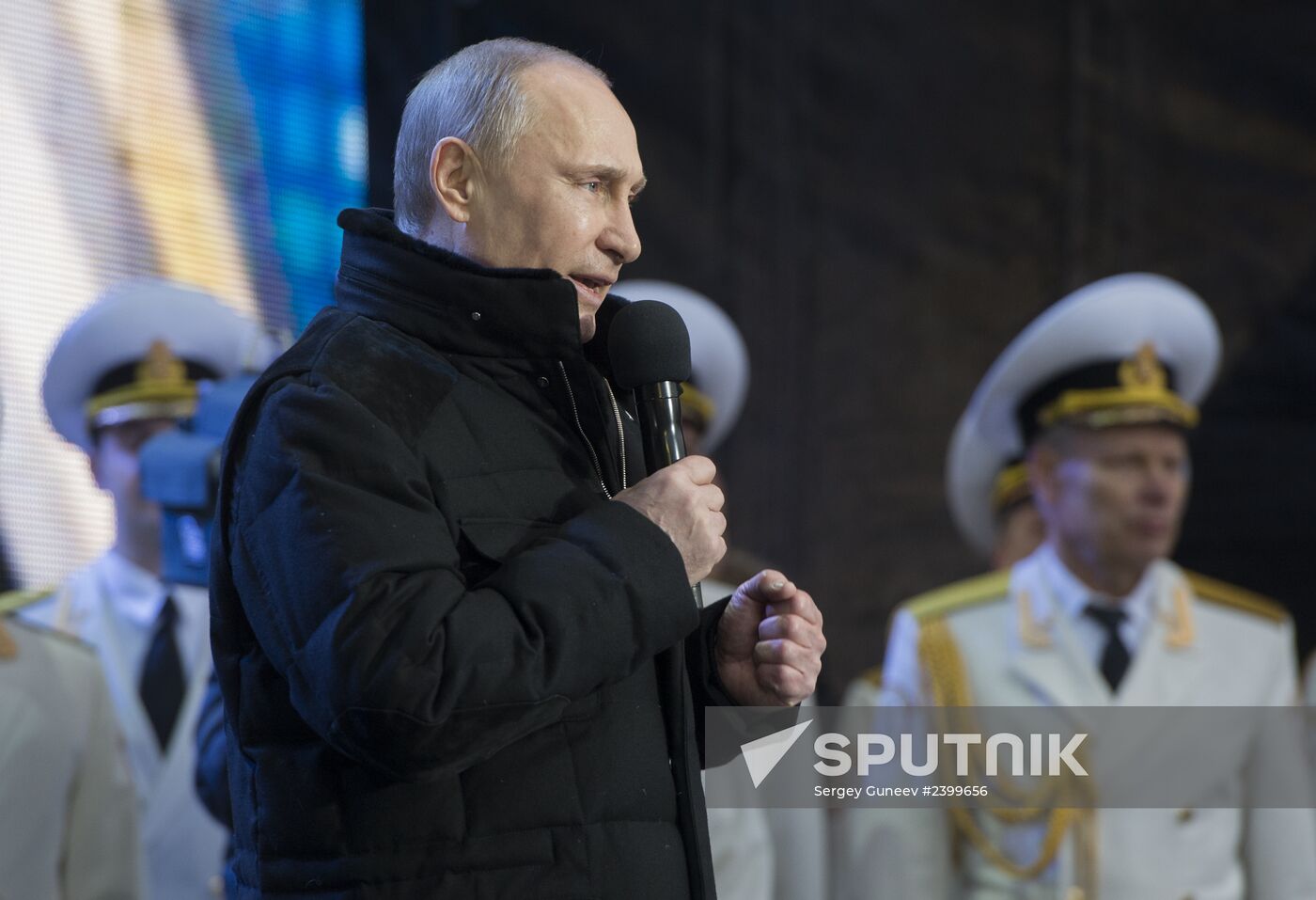 Vladimir Putin attends rally concert "We are Together!" on Red Square