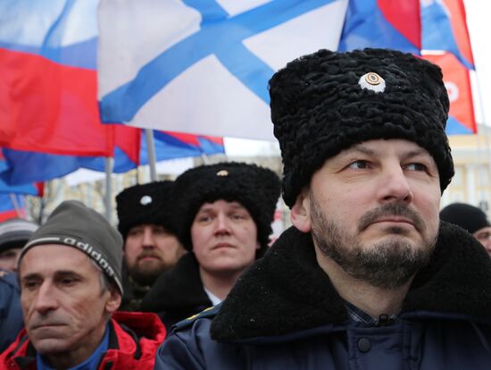Rallies across Russia in support of Crimea