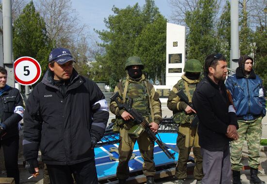 Situation at Ukrainian Navy headquarters in Sevastopol