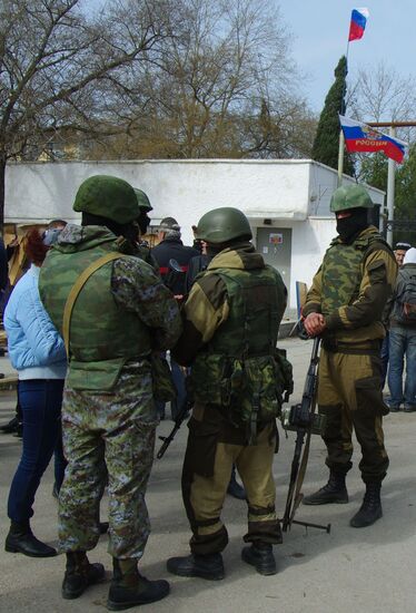Situation at Ukrainian Navy headquarters in Sevastopol