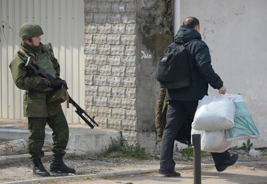 Situation at Ukrainian Navy headquarters in Sevastopol