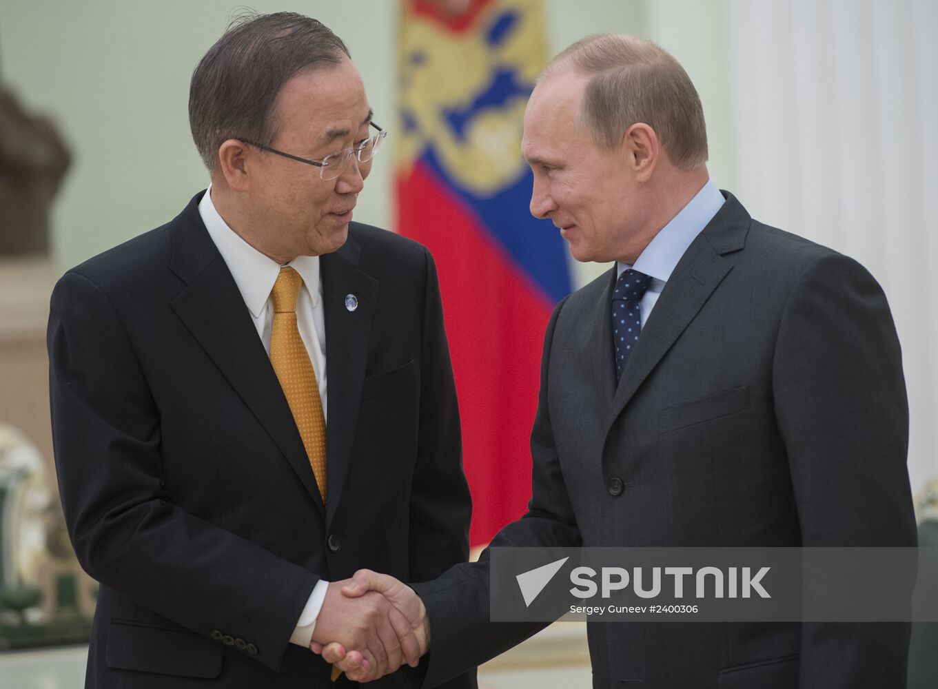 Vladimir Putin meets Ban Ki-moon