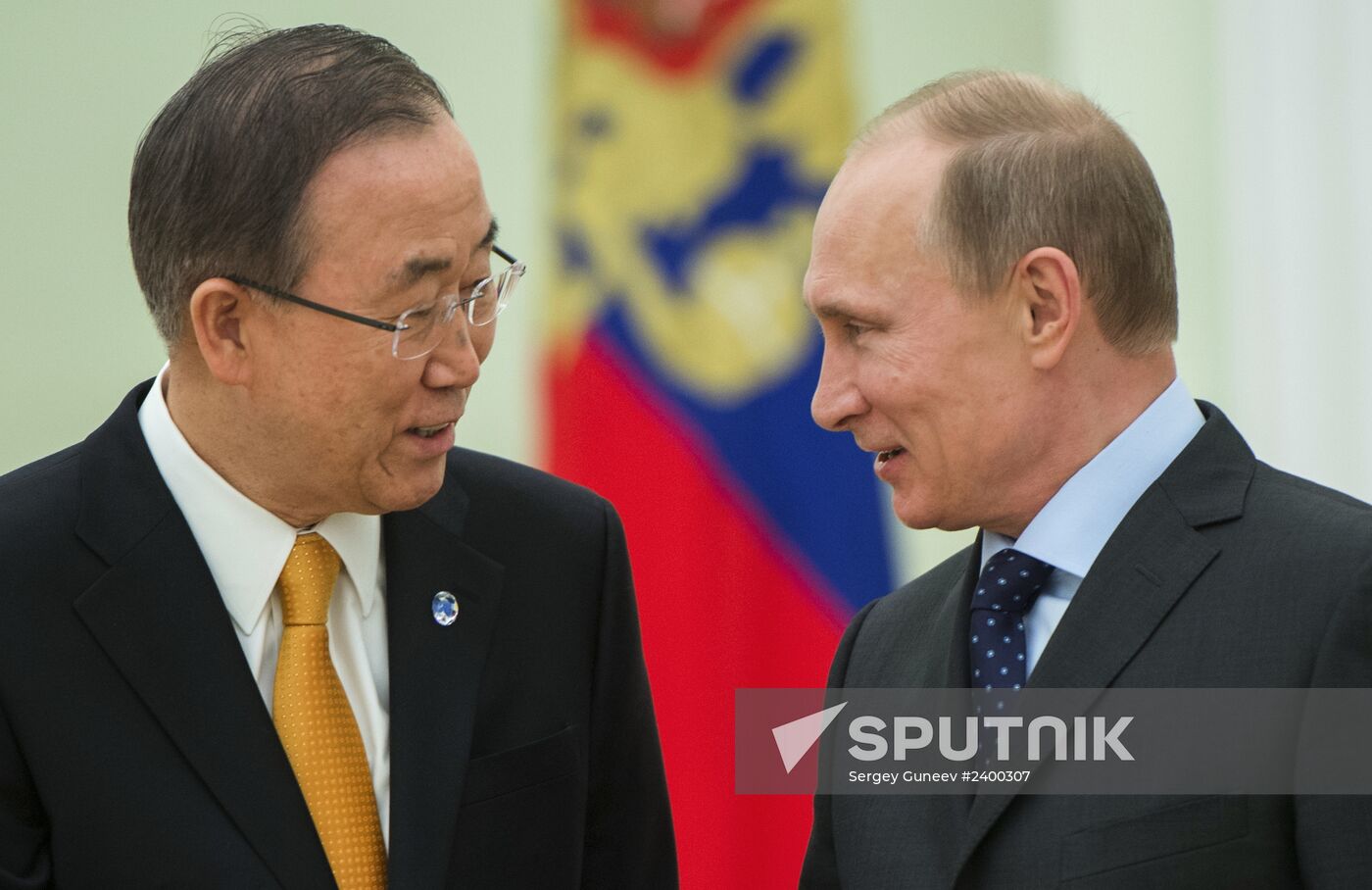 Vladimir Putin meets Ban Ki-moon