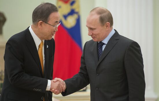 Vladimir Putin meets Ban Ki-moon