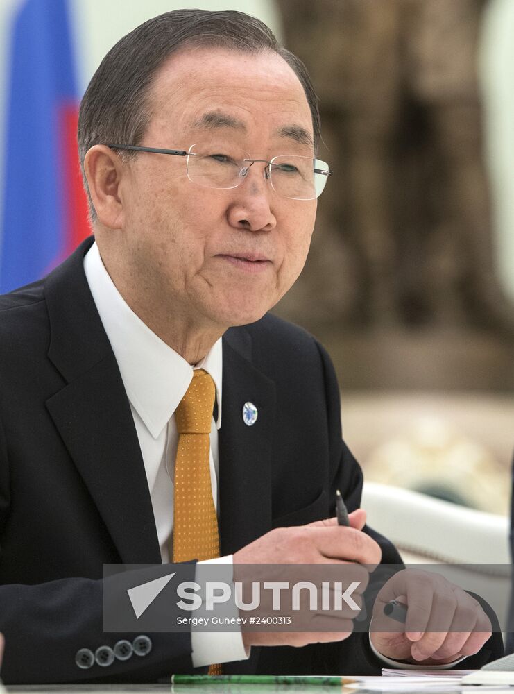 Vladimir Putin meets Ban Ki-moon
