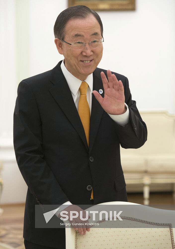Vladimir Putin meets Ban Ki-moon