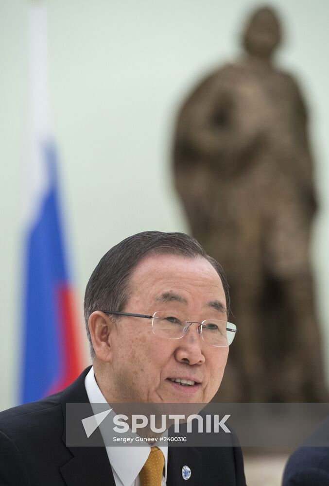 Vladimir Putin meets Ban Ki-moon