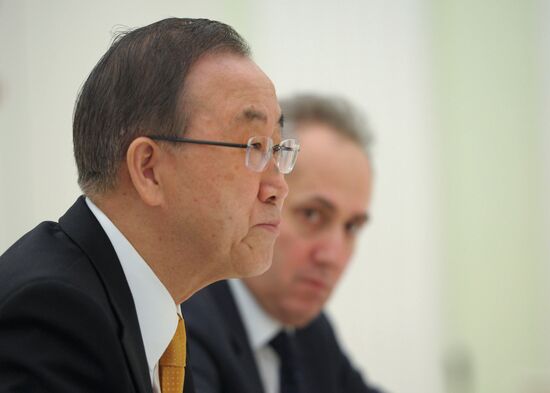 Vladimir Putin meets Ban Ki-moon
