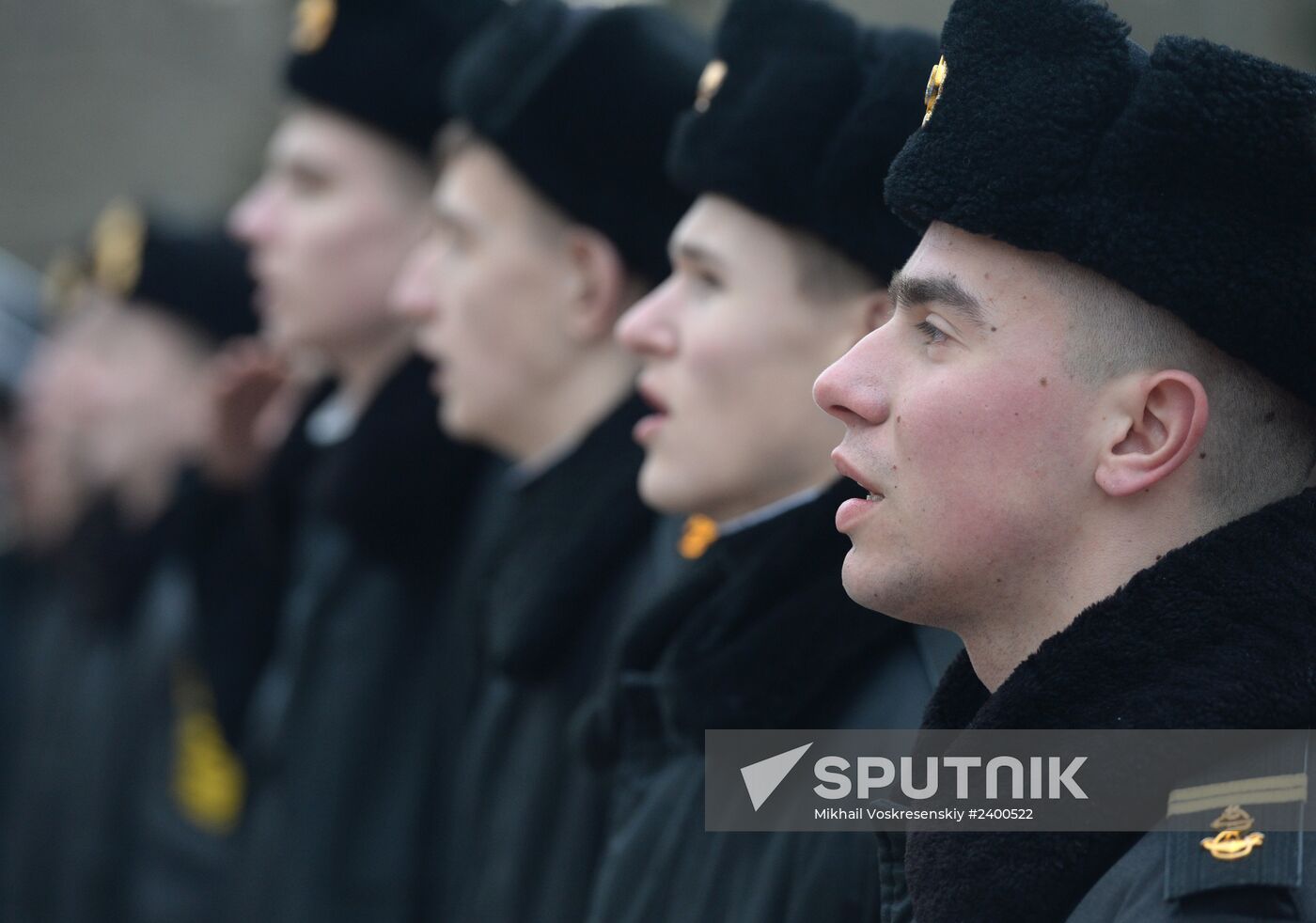 Russian flag raising ceremony at Nakhimov Naval Academy in Sevastopol