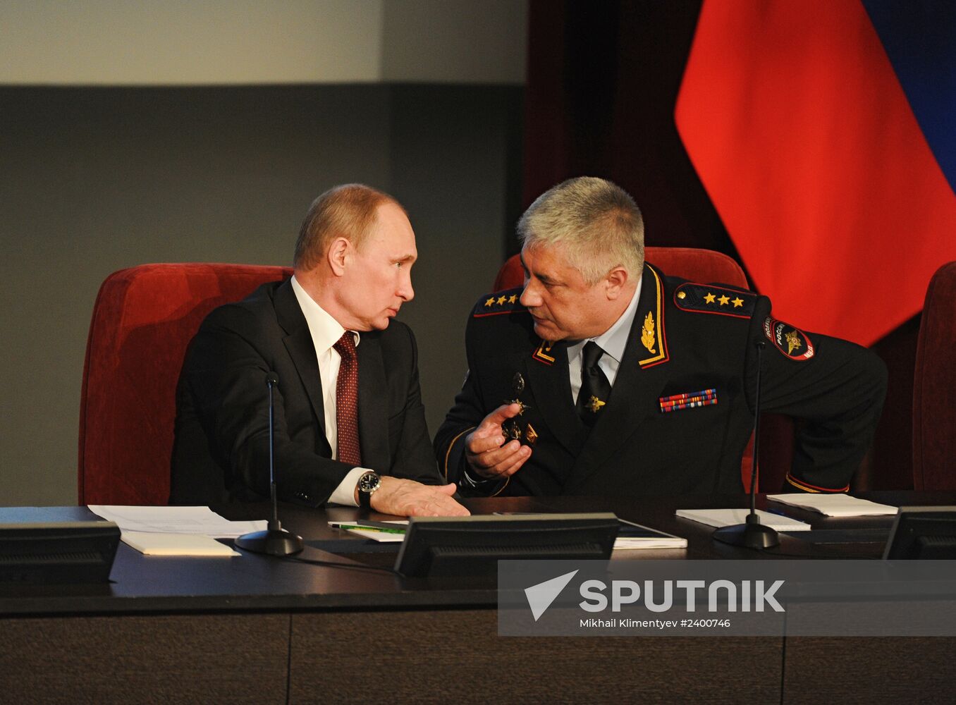 Vladimir Putin attends Interior Ministry's board meeting
