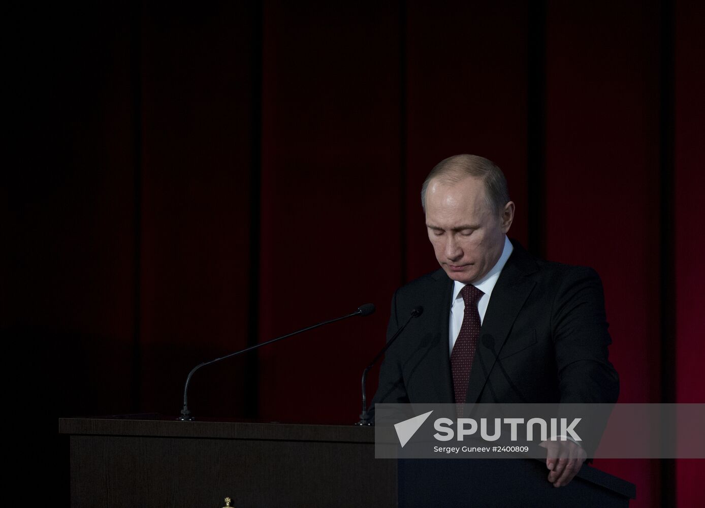 Vladimir Putin at Interior Ministry board meeting