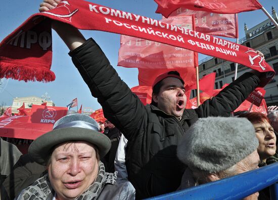 Rally to support results of referendum in Crimea