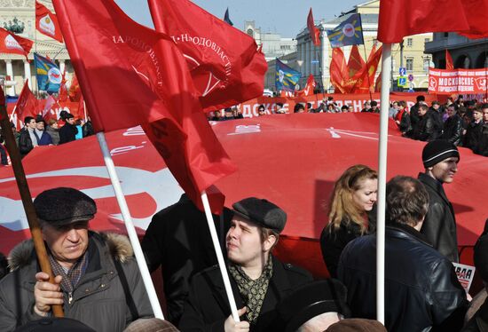 Rally to support results of referendum in Crimea