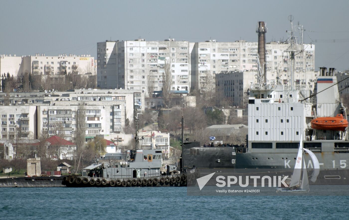 St Andrew's Cross hoisted on Ukrainian Navy's Zaporozhye submarine